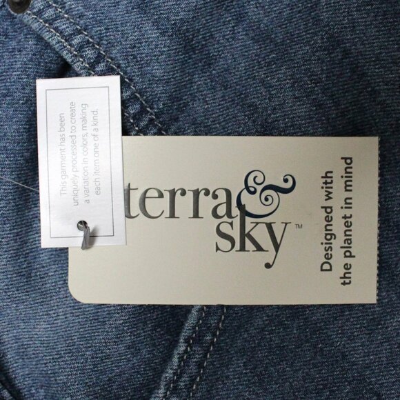 Terra & Sky Blue Denim Midi Skirt NWT - Picture 4 of 11